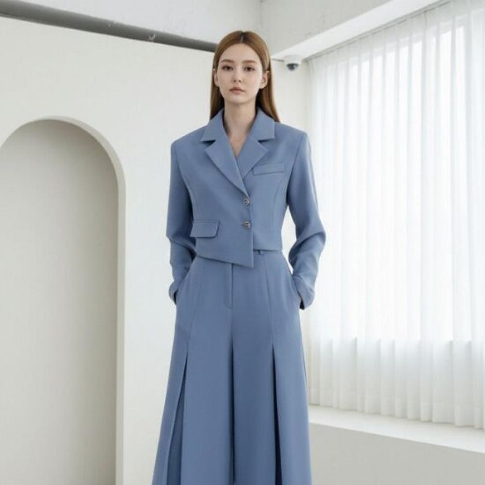 Style Latte Women Unbalanced Crop Stretch Jacket Spring Autumn Outer Trendy Tail