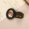 Multi-functional Pen Loop Holder Metal Vintage Floral Pen Clip Pencil Holder  Student Stationery