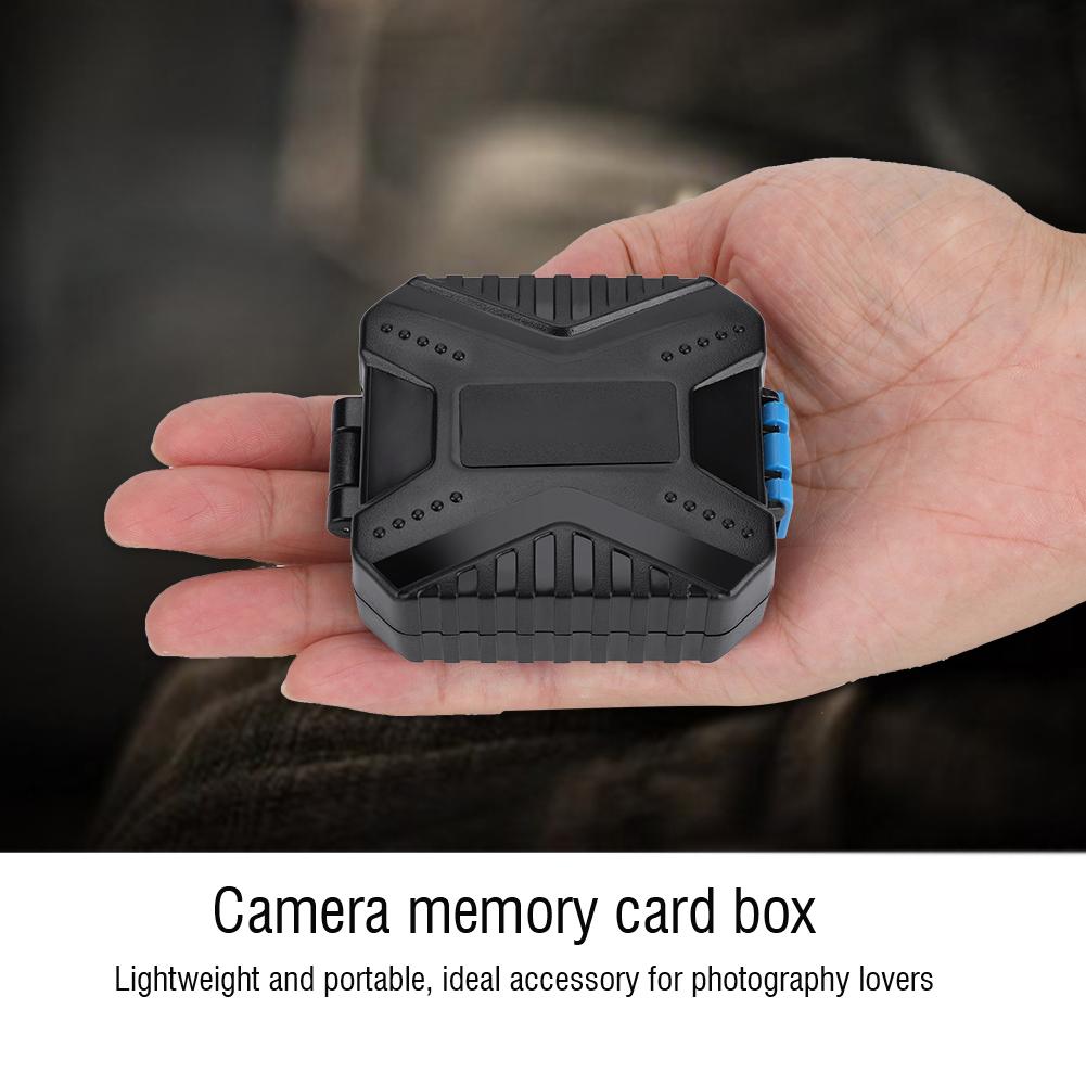 Portable Black Waterproof Memory Card Protective Carry Case Travel Holder for SD TF Cards