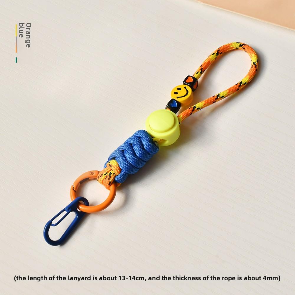 Laccetto per Telefono Cellulare Colorato Intrecciato a Mano Trendy Dopamina Catena per Telefono Cellulare Ciondolo Portachiavi per Chiavetta USB