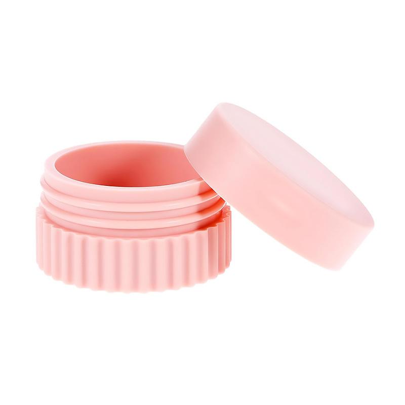 

1 шт. Силиконовые дорожные контейнеры Непроливаемые, Многоразовые, Идеально подходят для лосьона для тела, крема для рук, хранения ювелирных изделий, органайзер для таблеток розовый
