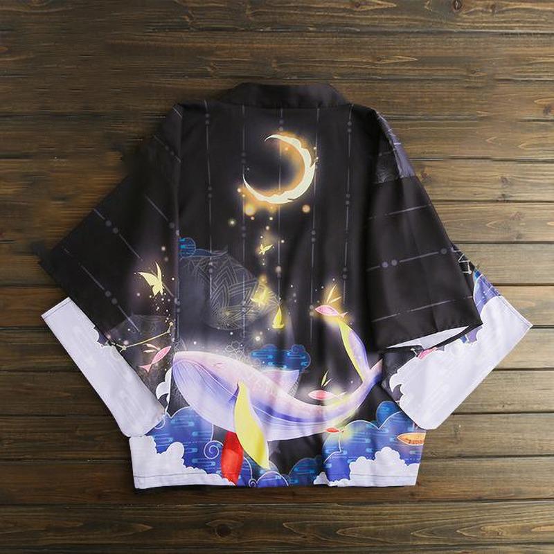 Summer Loose Japanese Samurai Kimono Streetwear Cardigan Cosplay Haori Harajuku Women Men Yukata Traditional Clothing