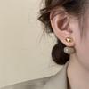 Retro Red Bean Two-Way Earrings: Elegant & Versatile Fashion Ear Studs