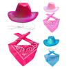 Hunde-Cowboy-Kostüm-Set, verstellbare Schnalle, atmungsaktiv, angenehm zu tragen, Mütze, Bandana, Schal für kleine, mittelgroße und große Hunde und Haustiere