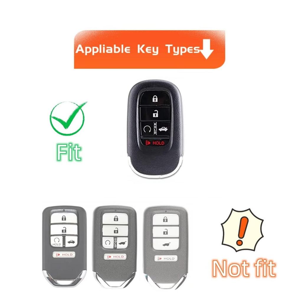 Soft Tpu Key Fob Cover With Lanyard For Honda Civic Accord Hr-V Pilot Cr-V Car Key Case Protector Holder