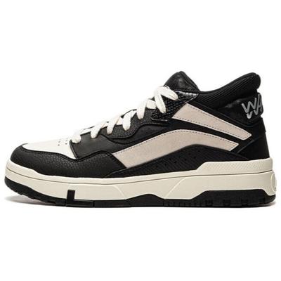 Li Ning Weiwu Mid Comfortable Fit Non-Slip Wear-Resistant Mid-Top Skate Shoes Men Skate Shoes Black AGCU155-3