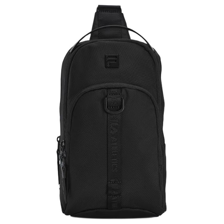 New FILA Fitness Series Fabric Sling Bag Regular Men's Pitch Black A13M531102FBK
