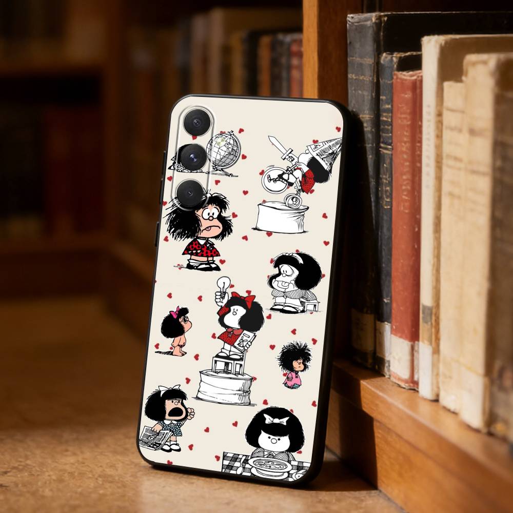 

M-Mafalda World Peace Phone Case For Samsung S26,S25,S24,S23,S22,S21,Plus,Fe,Lite,Others Black Cover Samsung S30Ultra5G