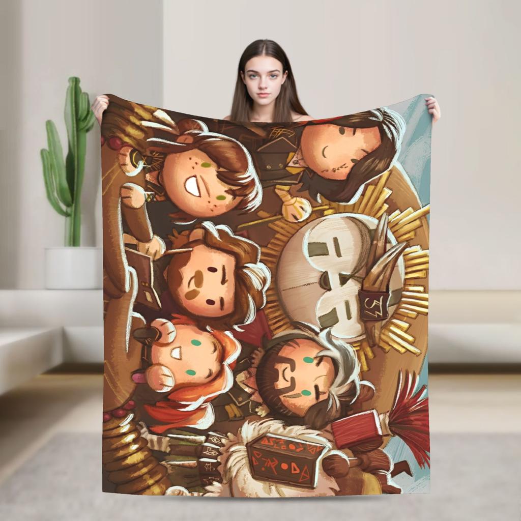 Clair Obscur Expedition 33 Gustave Flannel Throw Fashion Blankets Video Game for Couch Knitted Fashion Blanket Travel Warm Portable Quilt