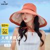 Oversized eaves UV protection hat women's summer windproof bucket hat versatile double-sided sun protection sun hat