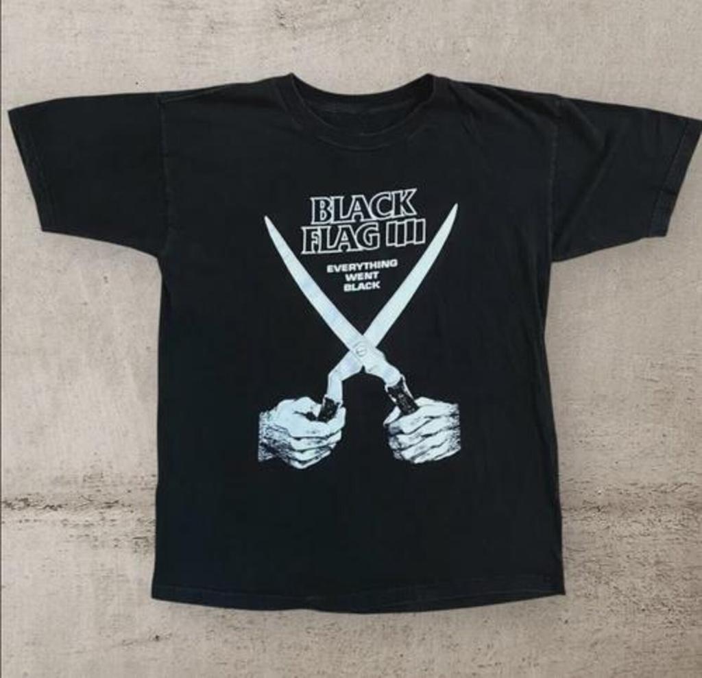Vintage Graphic Black Flag '' Everything Went Black '' T-shirt Unisex Size S-4XL