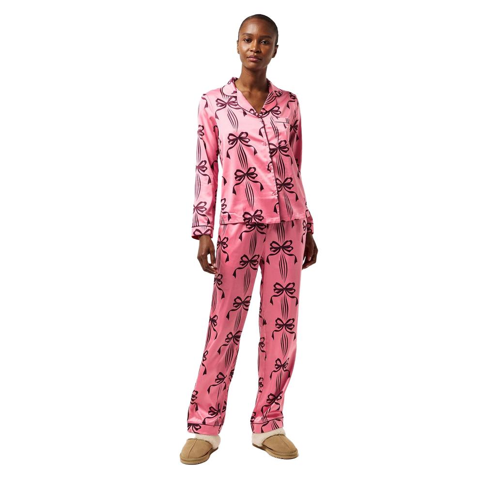 Chelsea Peers Womens/Ladies Bow Long-Sleeved Long Pyjama Set