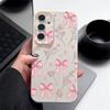 Pink Bowknots Floral Pattern Case For Samsung Galaxy S26 S25 S24 Ultra S23 S22 S21 FE A54 A15 A35 A55 A16 A26 A36 A56 A17 A37 A57 5G Funda