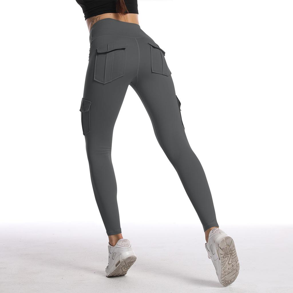 Women's Fashion Solid Color Yoga Pants High Waisted Skinny Sweatpants Fitness Pants