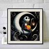 5D DIY Diamond Painting Decorative Skeleton and The Moon Full Round Drill Scenery Diamond Embroidery Cross Stitch Kits Home Decor Gift