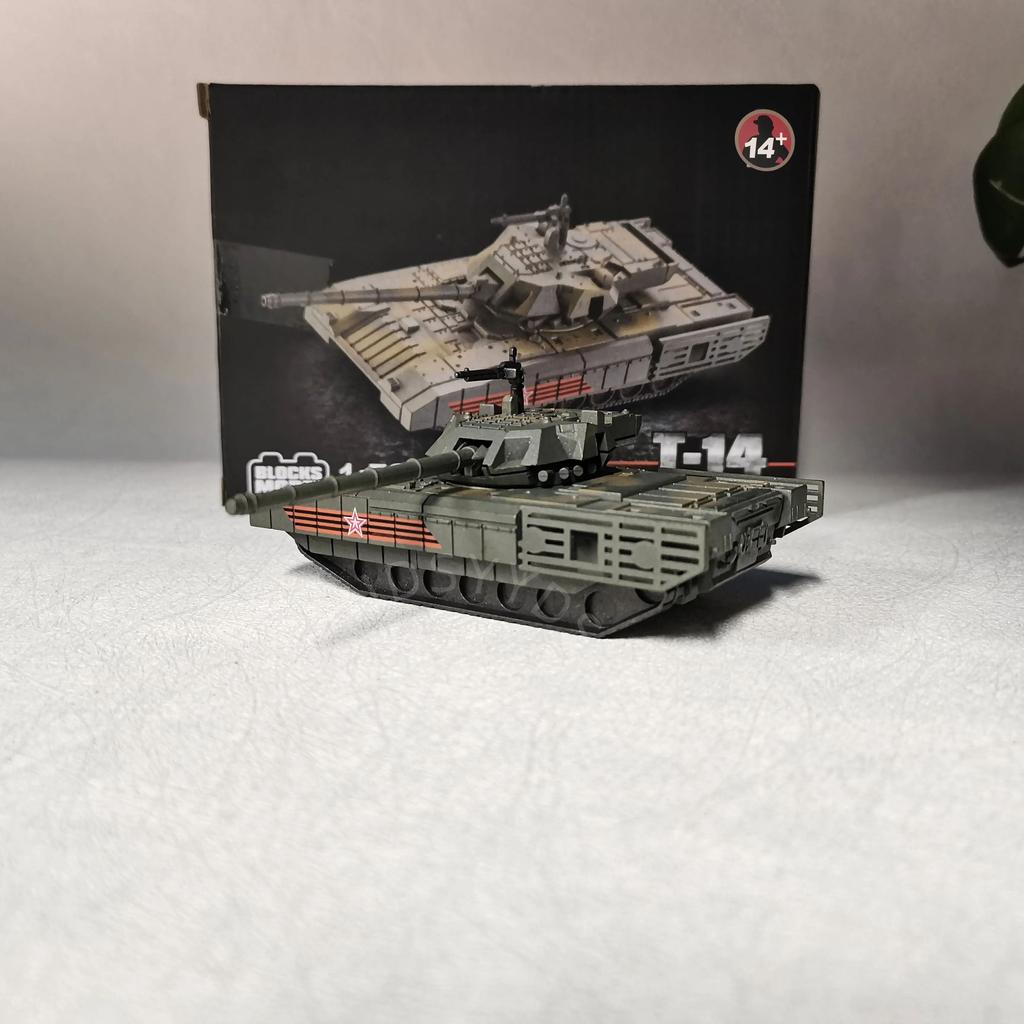 Tanks T-14 1:72 Scale Model 3D DIY Puzzle Assembly Modern Military Fighter Army ABS Tanks Enthusiasts Collection Souvenir