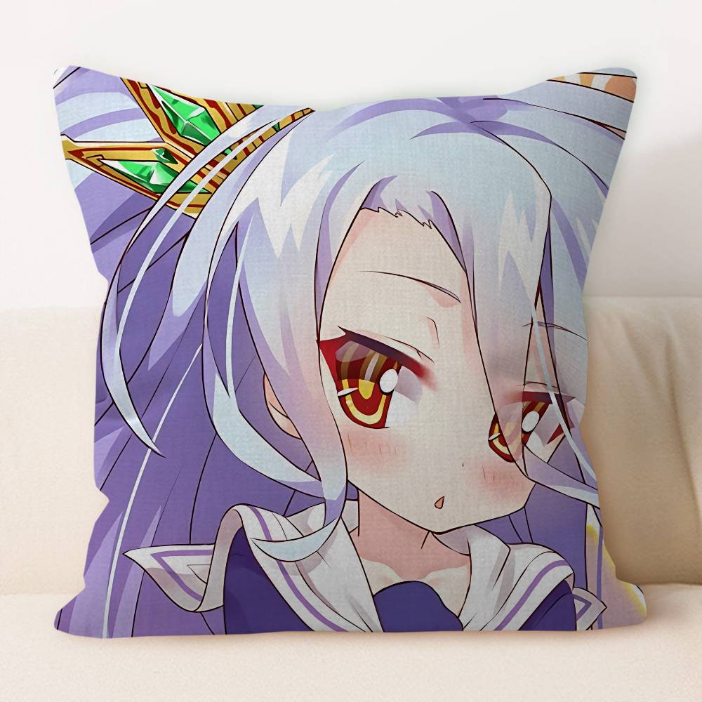 NO G-GAME NO LIFE Shiro Pillow Gifts Home Office Furnishings Bedroom Sofa Car Cushion Cover Case 45x45cm