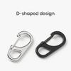 5Pcs Mini Carabiners Camping Mountaineering Zinc Alloy Safety Buckles Rustproof Corrosion Resistant Spring Snap Hook Clips Camping Gear