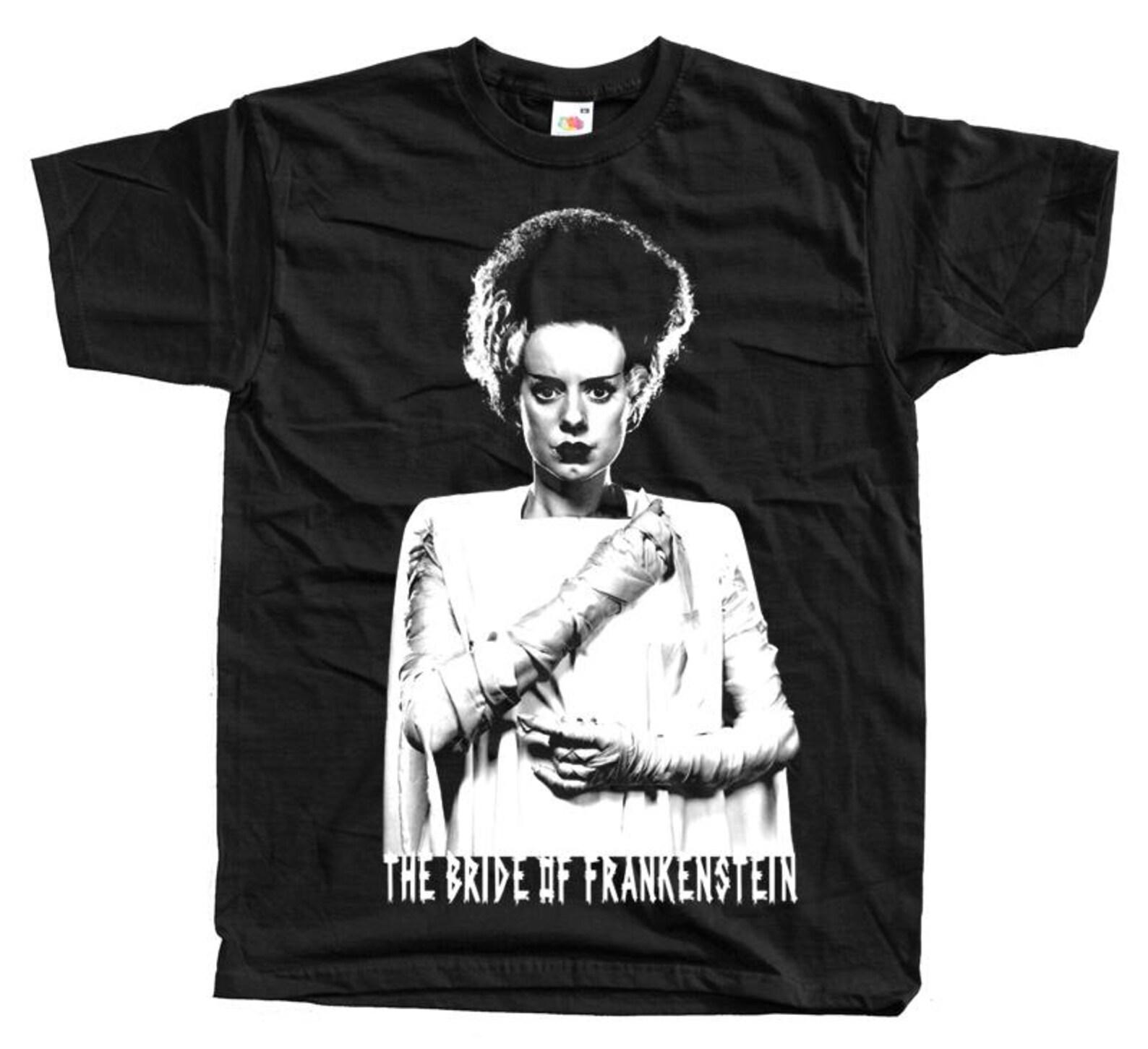 The Bride of Frankenstein V8 horror movie poster T-Shirt Black vintage scary all sizes S-5XL XL