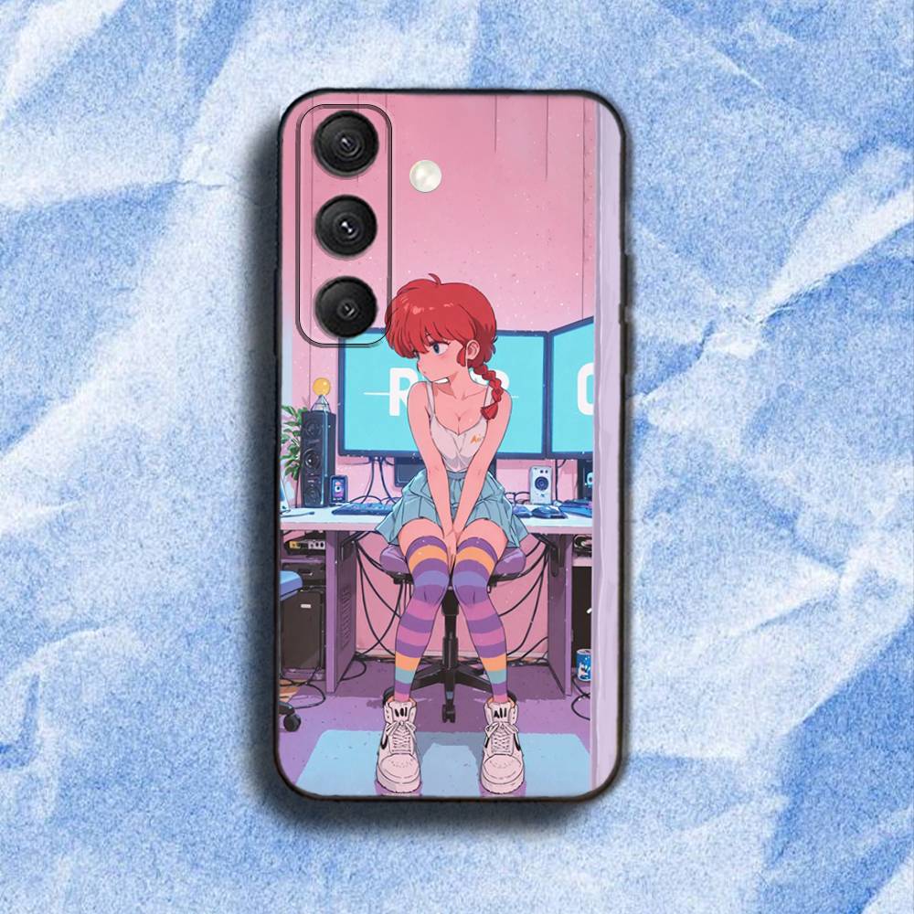 COOL Ranma 1 2 Phone Case For Samsung S 25,24,23,22,30,21,10,9,Ultra,Plus,Lite,FE,4,5G Black Soft Case