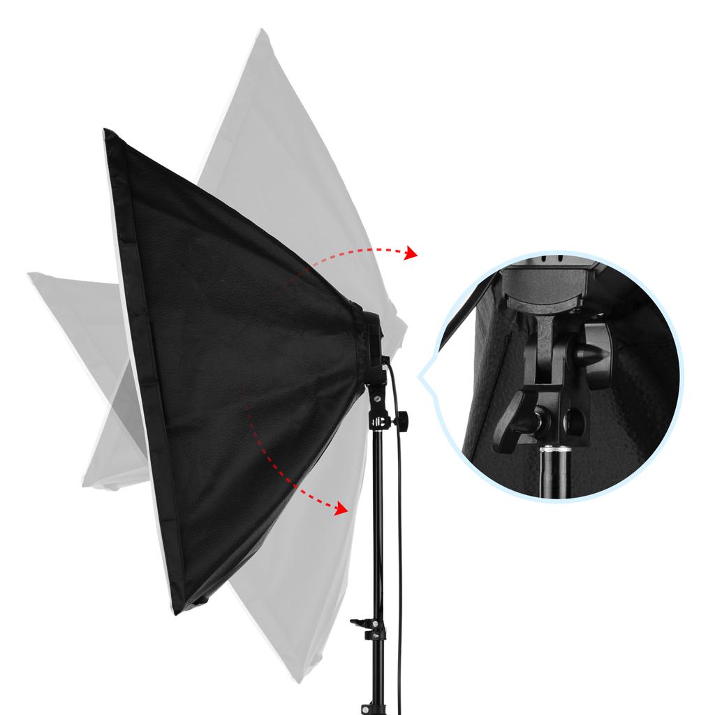 Andoer Professional Studio Photography Light Kit Including 50 * 70cm Softboxes * 2/ 4-in-1 Light