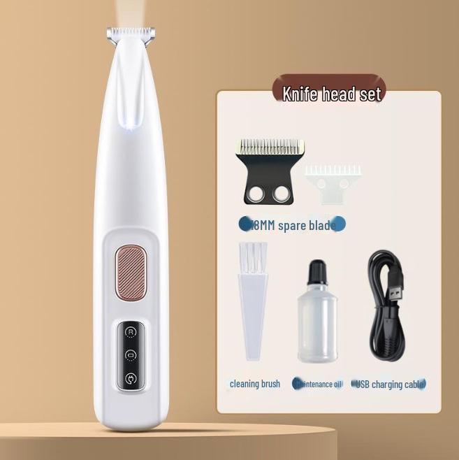 Wasserdichter Haustierpfotenschneider mit Licht – Elektrischer Katzen- und Hundehaarschneider