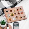52PCS Pumpkin Witch Stickers Painted Doodle Holiday Decorations for Computers, Phones, and Notebooks Waterproof Stickers