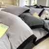 Ins Style Bedding Set  High Weight Heavy Water Washing Wool  Style Double Color Bed Sheet Cover Pillowcase Set For Summer Winter
