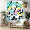 Hatsune Miku Wall Decor Tapestry Art For Pet Memorial Birthdaywedding Party Backdrop Family Gift