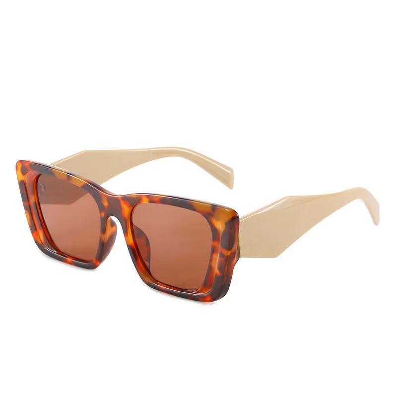 Fashion Women Oversized Square Sunglasses  Design Vintage Decor Green Frame Wide Cat Eye Shade Eyewear Men Sun Glasses Uv400