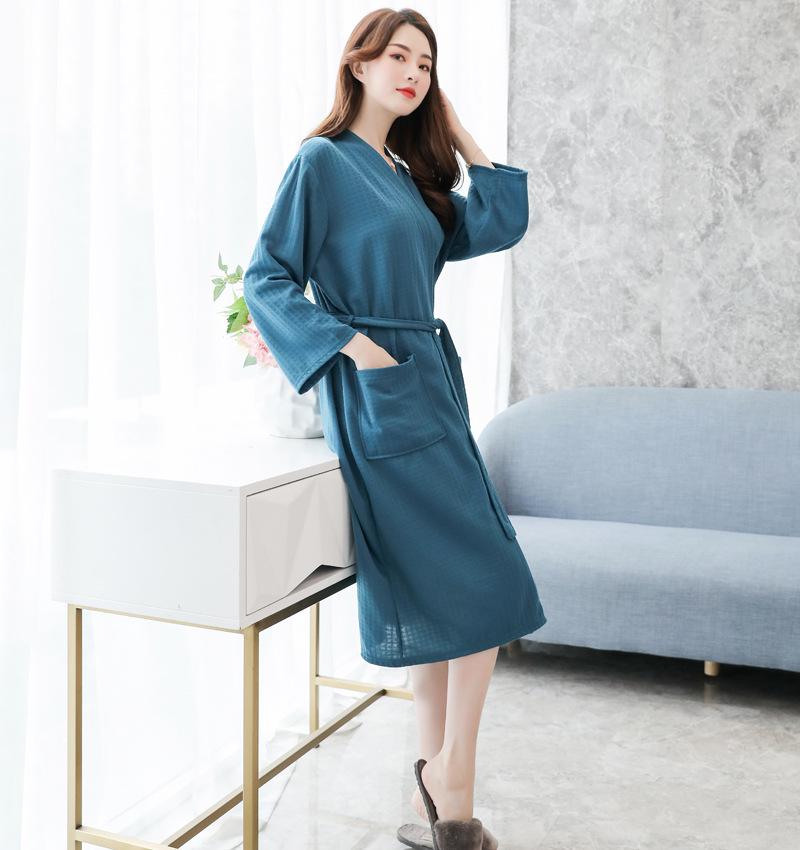 Japanese Style Thin Yukata Pajamas for Spring & Summer - Unisex Plus Size Bathrobe for Women & Men, 200 Jin Beauty Salon, Autumn Pajamas.