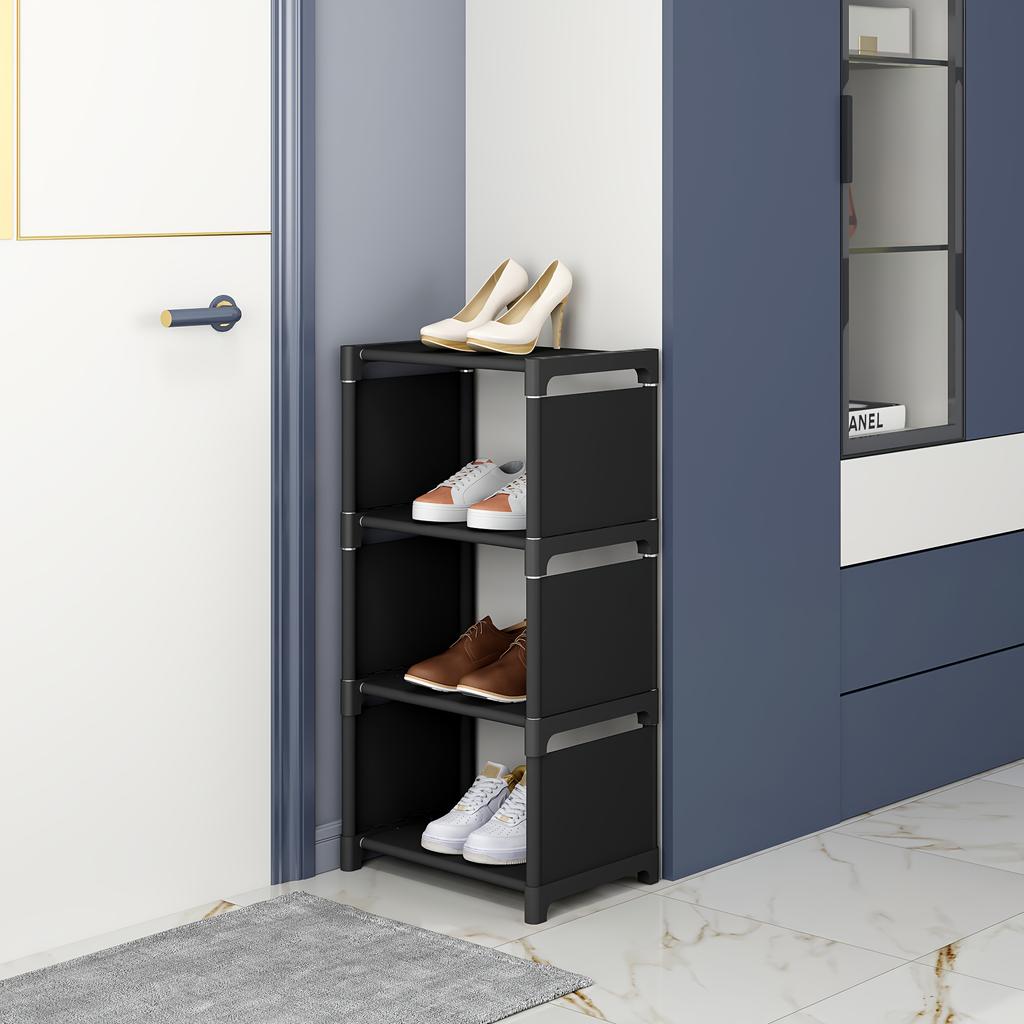high quality4/6/8-Tier Entryway Shoe Rack and Storage Cabinet, Easy Assembly, Modular Design, Black and White Options, Space-Saving, Suitable for