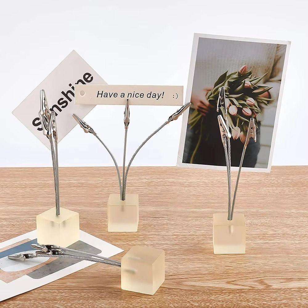 5PCS Three Head Alligator Clip Multifunction Photo Clip Stand  Birthday Wedding Party