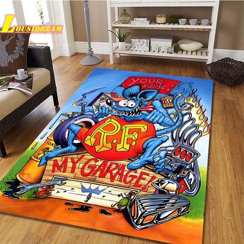 Alfombra Rat Funk Alfombra de Juego para Niños Alfombra para Gatear Alfombra para Sala de Estar Dormitorio Alfombra para Cocina Baño Balcón Alfombra Antideslizante Accesorios de Fotografía