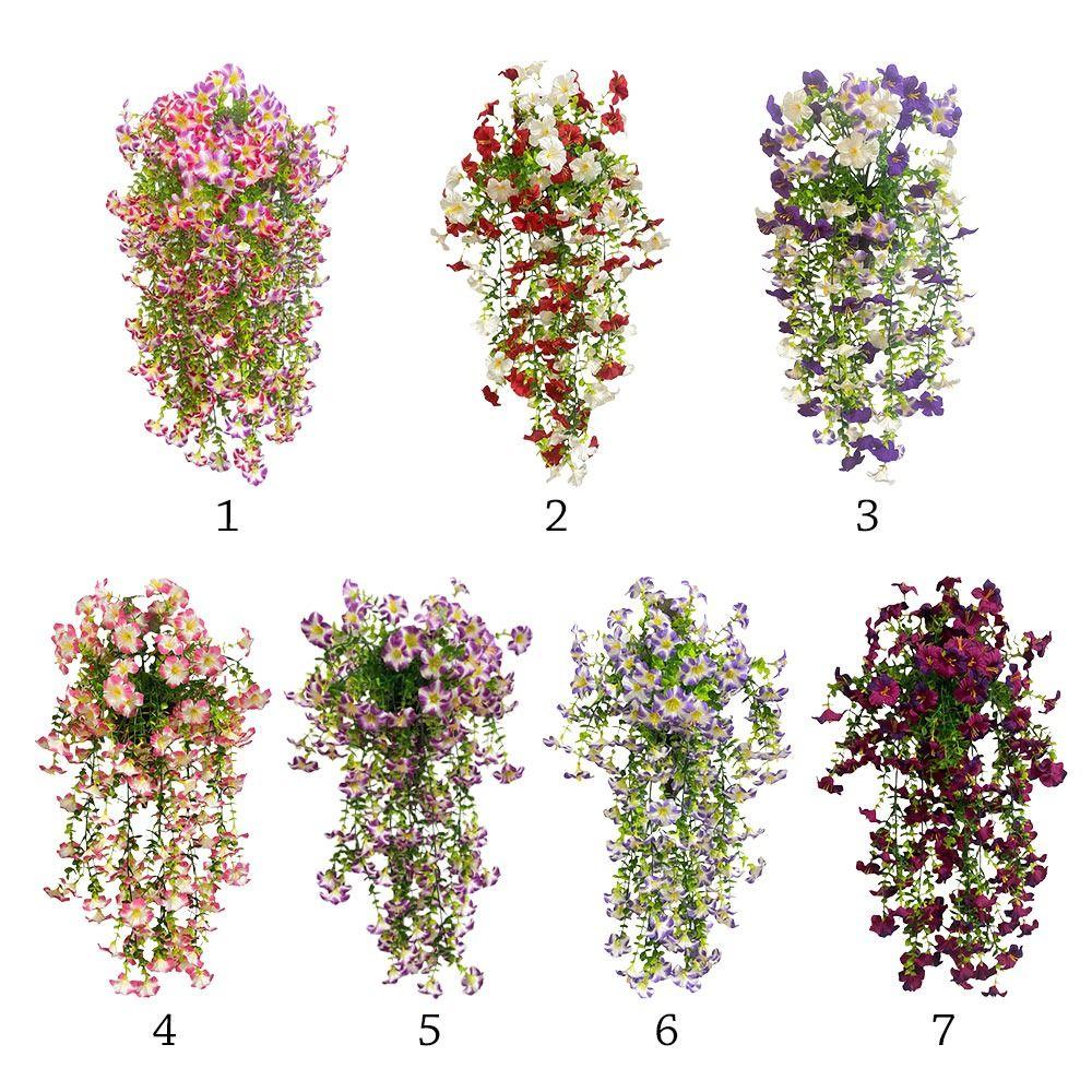 Accessoires Plante Grimpante Belle de Jour Réaliste Guirlande de Plantes Multicolore Ornement à Suspendre au Mur