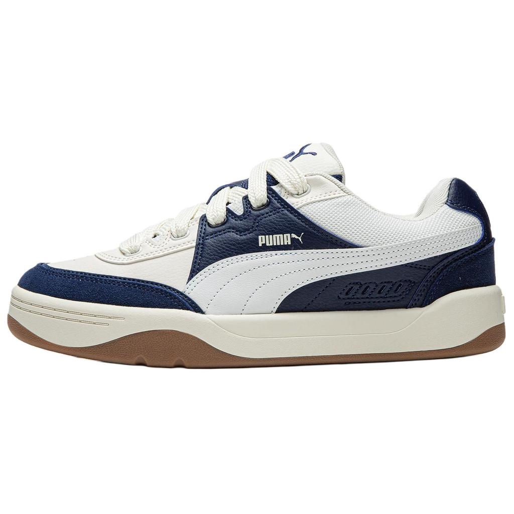 Puma Park Lifestyle Sk8 Comfortable Versatile Trendy Simple Non-Slip Low-Top Skate Shoes Unisex Sneakers White Blue 400497-09