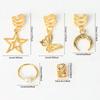 25pcs Dread Locks Dreadlocks Beads Hair Braiding Hair Braid Tubes Hollow Out Hair Ring  Decor