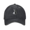 Black Cat Washed Cotton Baseball Cap Vintage Unisex Adjustable Hat with Detailed Embroidery for Everyday Wear