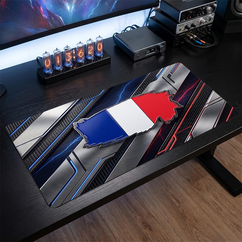 France Football Crest Mouse Pad, Extended Non Slip Rubber Desk Mat for Gaming Office Laptop Fan Gift