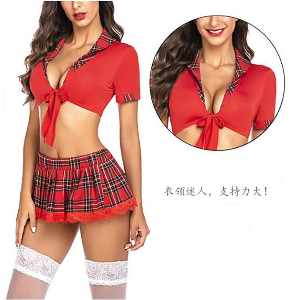 Foreign Trade European and American Sex Underwear Sexy Transparent Student Clothing Sailor Clothing Short Skirt Small Chest Uniform Temptation Set Who
