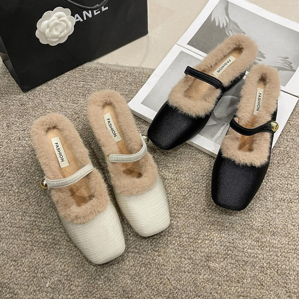 New Style Fashion Women's Elegant Women Low Heels Boots Pointed Toe Shallow Winter Fashion Designer Luxury Party Women Shoes