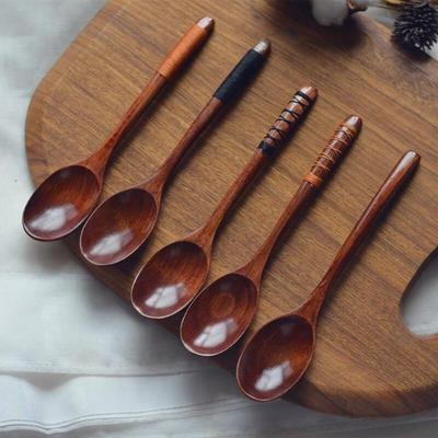 Nanmu Wooden Long-Handle Soup Spoon