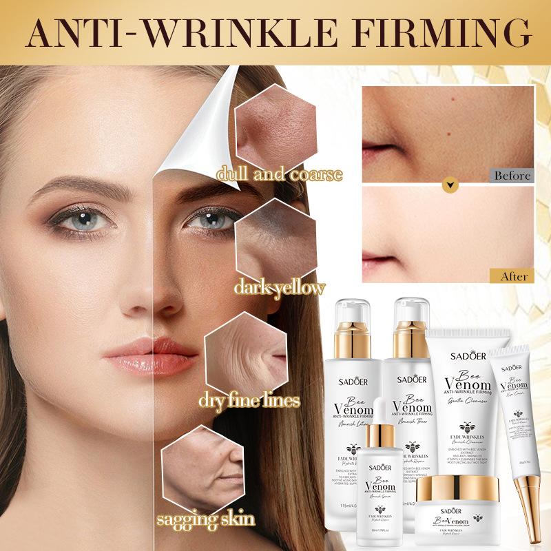 Beevenom Firming Brightening Nourish 6-piece Anti-wrinkle Whitening Skincare Set Luxury Gift Box