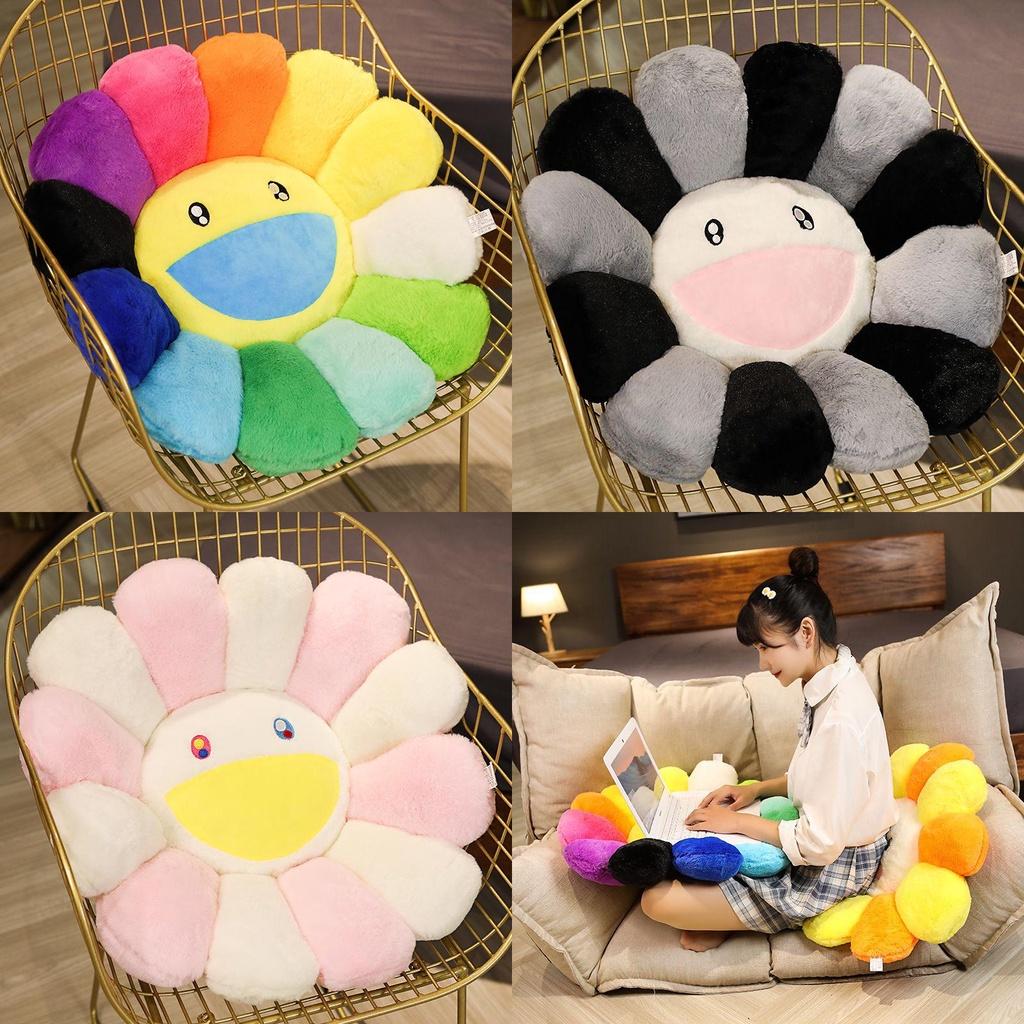 Colorful Takashi Murakami Rainbow Flower Pillow Plush Soft Toy For Kids And Collectors