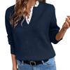 Wine Red V-Neck Knit Sweater