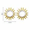 Stainless Steel Gold & Silver Color Block Star Moon Sun Earrings