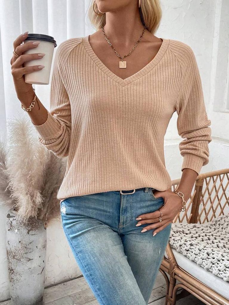 New Ladies Back Patchwork Lace Trim Hollow Inserted Shoulder Sleeve Long Sleeve T-Shirt Top for Women