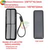 DIY High-Power PD 111W Fast Charging Power Bank Kit 1-Cell 11711 Battery Case with Built-In Cable Gray Power Bank Housing