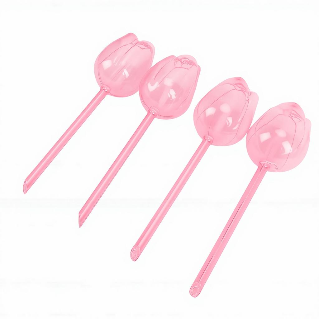 4pcs Tulip Shaped Watering Globes Reusable Steady Water Supply Automatic Plant Watering Bulbs
