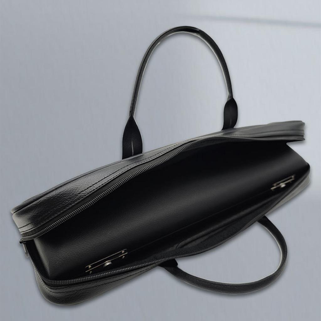 Flute Storage Case PU Leather Flute Case for 17 Holes Flute Flute Case Zippered Carry Handbag with Double Carry Handle
